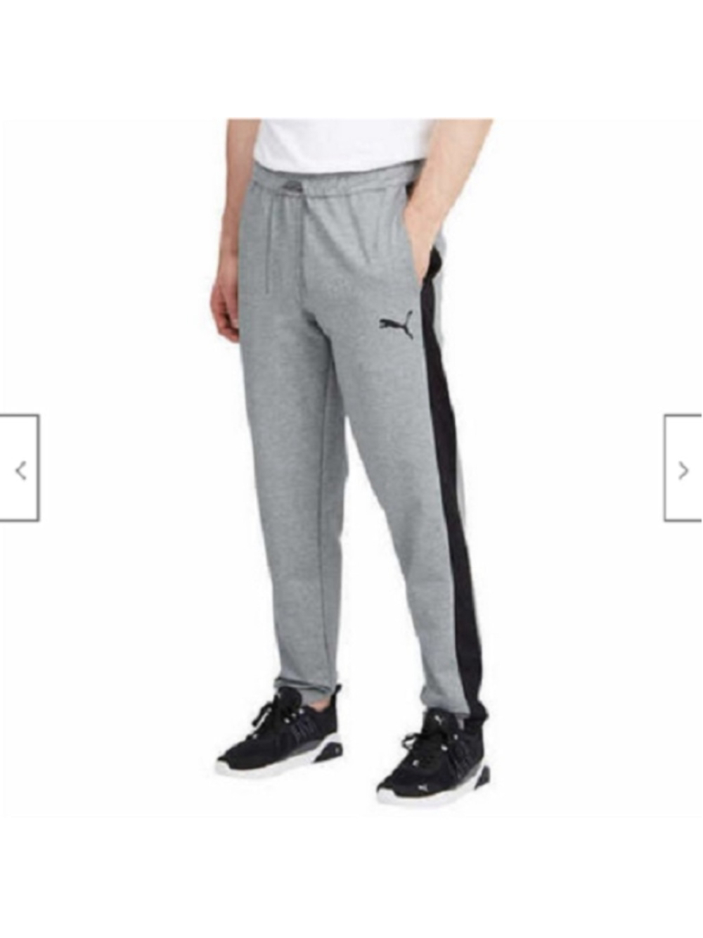 PUMA Men Gray Black Training Lounge Logo Pants Size XXL New